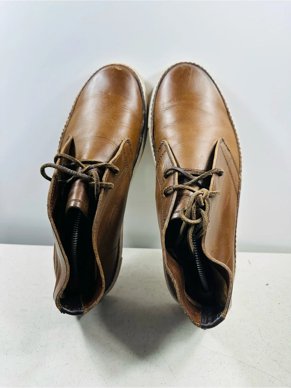 Frye Chukka Essex Gates Leather Cognac Boots Men’s Sz 10,5